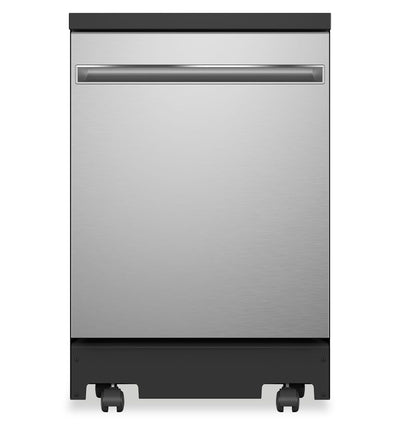 GE 24" 54 dBA Portable Top-Control Dishwasher with Piranha Hard Food Disposer - Stainless - GPT225SS… | Lave-vaisselle portatif GE de 24 po et de 54 dBA avec commandes sur le dessus et broyeur d’aliments …
