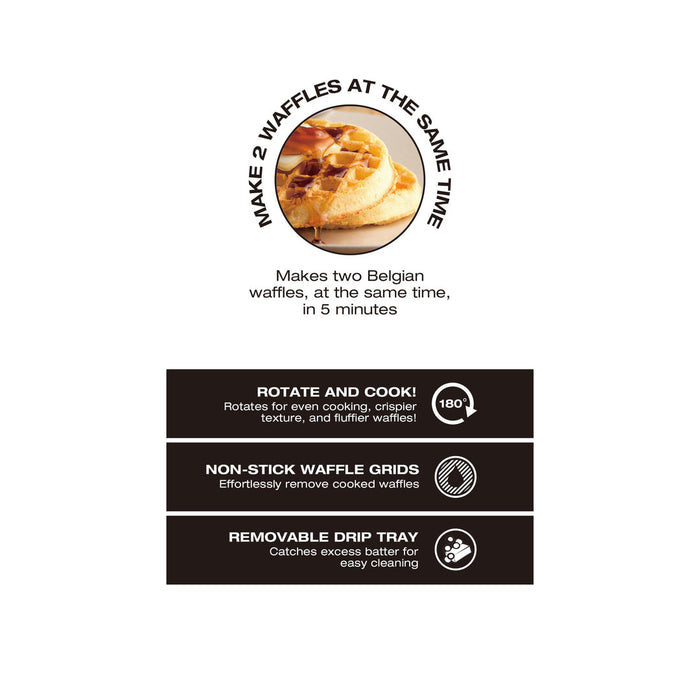 Gaufrier belge double pivotant Salton