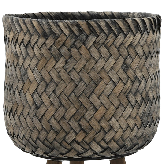 Cache-pot en bambou sur support - ensemble de 2