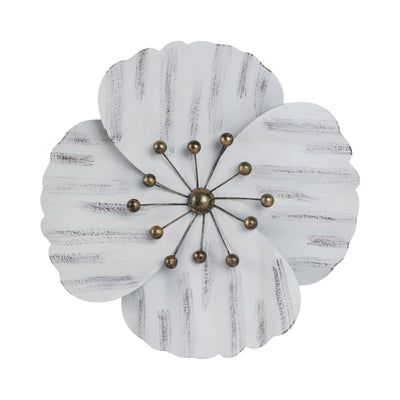 Metal 18" Wall Flower - White | Fleur murale de 18 po en métal - blanche