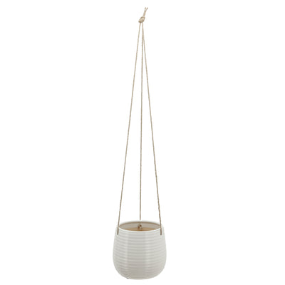 Ceramic 6" Hanging Planter - White|Cache-pot suspendu de 6 po en céramique - blanc