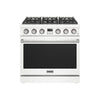 Cuisinière à gaz encastrée professionnelle contemporaine Thor Kitchen de 6,1 pi3 - blanche - ARG36W