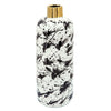 Vase de 15 po avec cou doré - noir et blanc