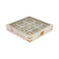 Tic Tac Toe de 8 po x 8 po en bois - blanc