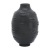 Vase de 10 po en céramique avec lèvres - noir
