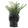 Vase crâne de 5 po en céramique - noir