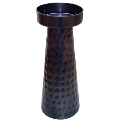 Metal 10" Candle Holder - Blue|Bougeoir de 10 po en métal - bleu