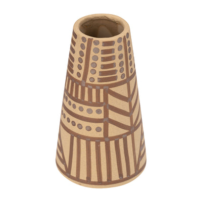 Ceramic 8" Eclectic Vase - Irish Cream|Vase éclectique de 8 po en céramique - crème irlandaise
