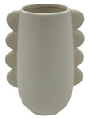 Vase à oreilles blanc de 7 po