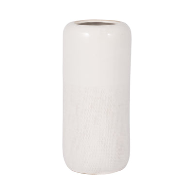 Ceramic 12" Grooved Vase - Black|Vase rainuré de 12 po en céramique - noir