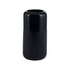 Vase rainuré de 10 po en céramique - bleu marine