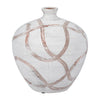 Vase globe rond de 9 po en céramique - blanc