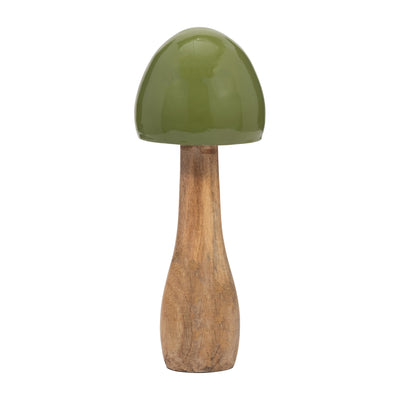 Wood 10" Coned Mushroom - Olive|Champignon conique de 10 po en bois - olive