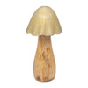 Champignon de 8 po en bois avec dessus en métal - doré