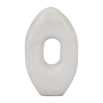 Marble 9" Oval Sculpture - White|Sculpture ovale de 9 po en marbre - blanche