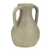 Vase carafe de 11 po en terre cuite avec poignées - vert sauge