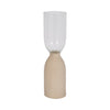 Vase Ecomix de 15 po en verre - ivoire