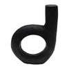 Sculpture boucle de 9 po en métal - noire