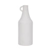 Vase en forme de bouteille de 12 po en dolomite à texture rugueuse - blanc