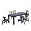 Colbert et Rockaway Ensemble de salle a manger moderne chic industriel 7 pieces en noir et gris