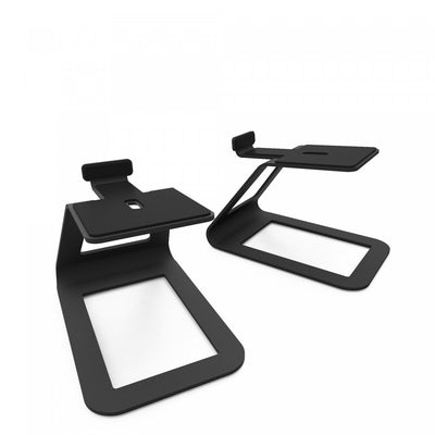 Kanto SE4 Elevated Desktop Speaker Stands for Midsize Speakers - Pair, Black | Supports sureleves Kanto SE4 pour enceintes de bureau de taille moyenne - paire, noir