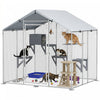 Catio Exterieur Extra Large 79\" en Metal avec Couverture Impermeable