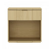 Table de nuit Clive style milieu du siecle moderne 56 cm en chene naturel (1 tiroir)