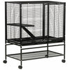 Pawhut Parc Pour Animaux De Compagnie A Deux Niveaux Pour Furets Chinchillas Cochons D'inde Avec Roues Rampe De Plate-forme De Plateau Amovible, 36\" x 20\" X 42\"