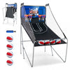 Costway Double Shot Basketball Arcade Game Avec 8 Modes De Jeu Electronic Scoring Bleu