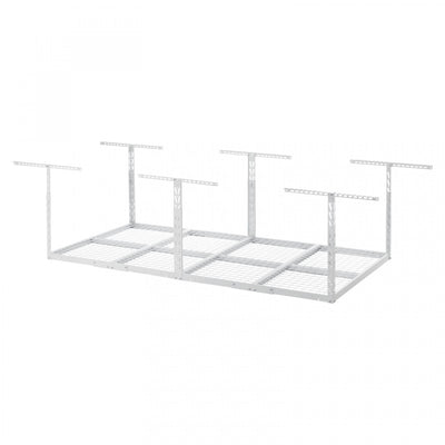 Gladiator Overhead Gearloft™ Hammered White Storage Rack - 4' x 8'|Tablette de rangement suspendue GearloftMC blanc martelé de Gladiator - 4 pi x 8 pi