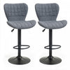 HOMCOM Lot de 2 tabourets de bar pivotants a hauteur reglable avec dossier