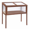 Outsunny 35\" X 20\" X 36\" Serre A Cadre Froid En Bois, Pot De Fleurs Sureleve Portable Pour Usage Exterieur Et Interieur, Marron