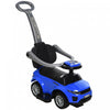 Aosom 3 En 1 Kid Ride On Push Car Poussette Voiture De Marche Coulissante Avec Klaxon Musique Fonction D'eclairage Barre Securisee Ride On Toy Pour Garcon Fille Tout-petits 1-3 Ans Bleu