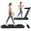 Tapis De Course Pliable 2 En 1 Superfit, Avec Haut-parleur, Telecommande Et Controle Via Application, Moteur 2,25 Hp, 2 Modes : Marche Et Course, Vitesse De 1 A 12 Km/h, Vert