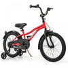 Costway 18\" Velo Pour Enfants De 4 A 8 Ans Garcons Et Filles Avec Reflecteurs Reglables De Frein A Main De Siege Rouge