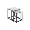 Quartz Tables Gigognes Carrees a Deux Plateaux en Marbre