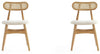 Ensemble 2 chaises de salle à manger Colbert de Manhattan Comfort - cannage naturel et avoine