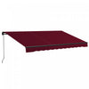 Outsunny 13' X 10' Auvent Retractable, Abri Pare-soleil, Rouge Vin