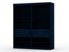 Armoire contemporaine moderne Mulberry 36\" en bleu minuit - Ensemble de 2
