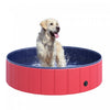 Pawhut D01-004rd Piscine De Bain Pour Chien Pliable Pour Animal Domestique Piscine Pour Chiot Baignoire Fournitures Pour Animaux De Compagnie (Φ47.2\", Rouge)