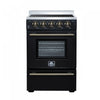 Cuisiniere electrique Loiano de 24 po en noir, 2,3 pi³ avec tiroir de rangement - FFSEL6099-24BLK