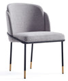 Chaise de salle à manger Flor de Manhattan Comfort en tissu - grise