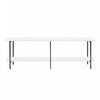 Console contemporaine moderne Celine 180 cm en blanc (2 etageres)