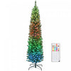 HOMCOM Sapin de Noel de 6pi avec LED synchronisees a monter soi-meme, vert