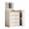 Sophia Ensemble de coiffeuse 3-en-1 avec miroir rabattable, lumieres LED et rangement, Blanc