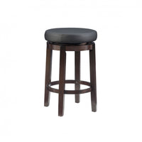 Tabouret Maya de hauteur comptoir en similicuir - noir