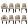 Ensemble de 8 chaises de salle a manger Hillman Modern en sable