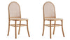 Ensemble 2 chaises de salle à manger Paragon de Manhattan Comfort - naturel et cannage
