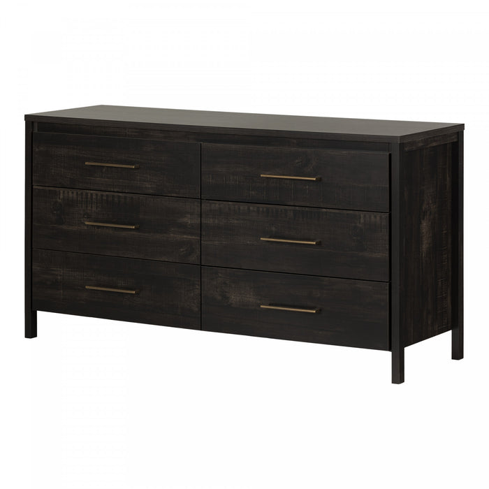 Gravity Commode 6 Tiroirs - Noir Antique