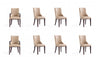 Ensemble moderne de 8 chaises de salle a manger Shubert en beige